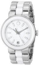 Movado 0606539 Cerena Stainless Steel/White Ceramic Case