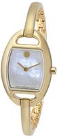 Movado 0606608 Miri Gold-Plated Stainless Steel Case Bangle Bracelet White Mother-Of-Pearl Dial