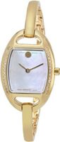 Movado 0606609 Miri Gold-Plated Stainless Steel Case and Bangle Bracelet Diamonds, White Mother-Of-Pearl Dial