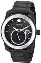 Movado 0606614 Vizio Tungsten Carbide Bezel Black PVD Bracelet Black Dial White Accents