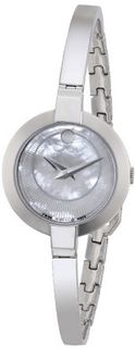 Movado 0606616 Bela Stainless Steel Case and Bangle Bracelet White Mother-Of-Pearl Dial