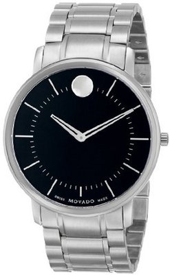 Movado 0606687 "Movado TC" Stainless Steel Black Dress