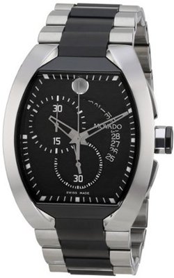 Movado 0606699 Verto Tonneau Black PVD Stainless Steel Case and Bracelet Black Chrono Dial White Accents