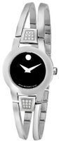 Movado 604982 "Amorosa" Diamond-Accented Stainless Steel Bangle