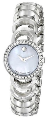 Movado 606252 Rondiro Stainless-Steel with Diamonds white Round Dial