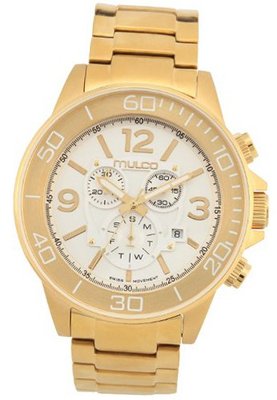 Mulco MW4-90147-321 Ferro Series Gold Tone IP Chronograph Swiss
