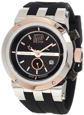 Mulco Unisex MW5-1621-025 Blue Marine Glass Chronograph Swiss Movement