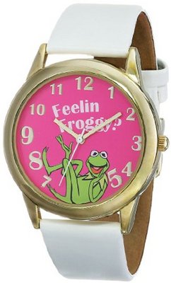 Muppets MU1014 Kermit Fuschia Dial White Strap