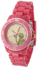 Muppets MU2051 Kermit Gold Sunray Dial Fuschia Plastic Bracelet