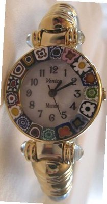 CA D'ORO Murano Millefiori Bangle - Ice Blue Bracelet 