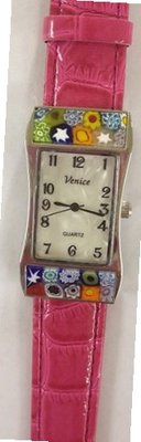 Murano Italian Millefiori Pisa Pink Band PIS-pnk