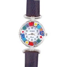 Venezia Millefiori - Black Band & Silver 