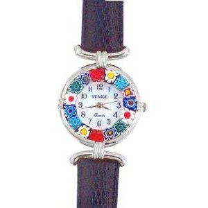 Venezia Millefiori - Black Band & Silver 
