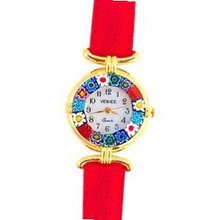 Venezia Millefiori - Red Band & Gold
