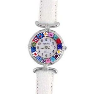 Venezia Millefiori - White Band & Silver 