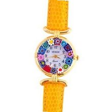Venezia Millefiori - Yellow Band & Gold 