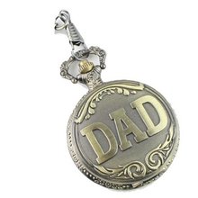 uMZB Dad Father Pocket Quartz Movement With Chain 