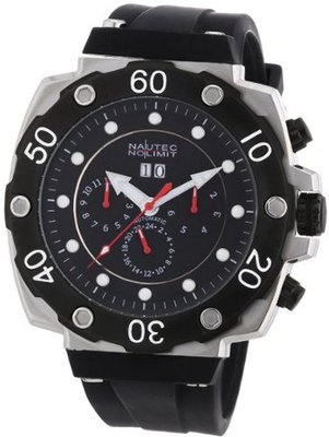 Nautec No Limit Automatic Slagline SG AT/RBBKSTBKBK with Rubber Strap