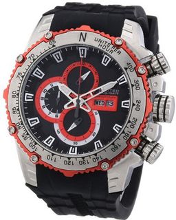 Nautec No Limit Quartz D2X DT QZ/RBSTSTBK-RD with Rubber Strap