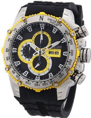 Nautec No Limit Quartz D2X DT QZ/RBSTSTBK-YL with Rubber Strap