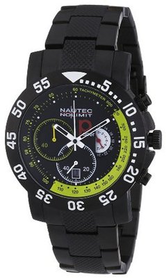 Nautec No Limit Quartz P-Racer NN-PRAC-QZ-IP-IPBK-BKYL with Metal Strap