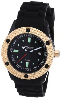 Nautec No Limit Quartz Pollywog NN-POLL-QZ-RB-PCRG-BK with Plastic Strap