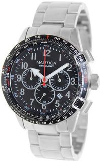 Nautica Bfc 44 A24005G Silver Stainless-Steel Quartz with Black Dial