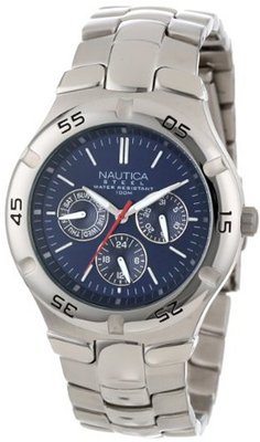 Nautica N10061 Stainless Steel Round Multi-Function