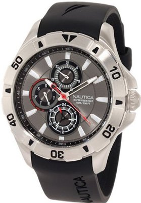 Nautica N14609G NST 06 Multifunction Black Resin Strap