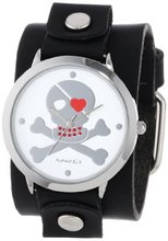 Nemesis GB821S Independent Series Black Love Skull Leather Cuff