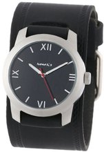 Nemesis HST068K Elite Collection Roman Numeral Black Leather Band