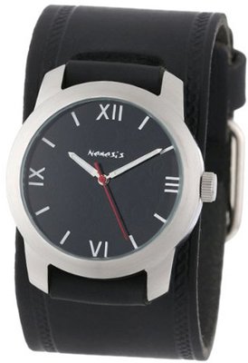 Nemesis HST068K Elite Collection Roman Numeral Black Leather Band