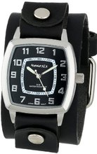 Nemesis LBB017K Vintage Collection Black on Black Leather Band