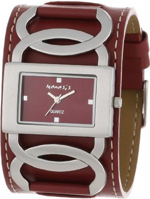 Nemesis NS104BU Black Collection Cross Arc Leather Band