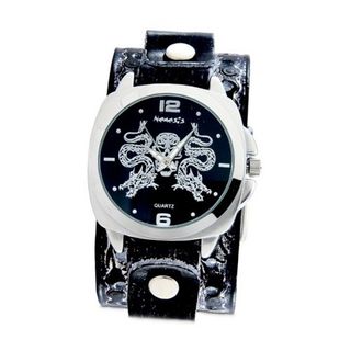 Nemesis SSN910K Punk Rock Collection Black Snake Skull Leather Band