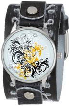 Nemesis THR827N Classic Yellow Plant Art Leather Cuff Band