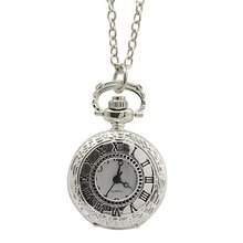 Antique Roman Number Pattern Brass Quartz Pocket With Chain Belt