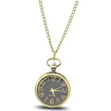 Antique Simple Style Brass Quartz Pocket With Chain Belt