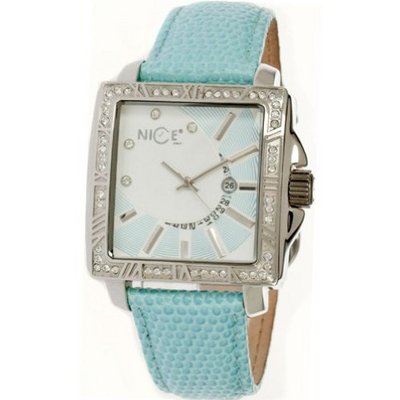 Nice Italy Dafne Ladies (White Dial; Powder Blue Band)