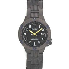 NICOLET Ion Plated Black Over All Titanium with Sapphire Crystal & Locking Crown. Model: NC-1018M
