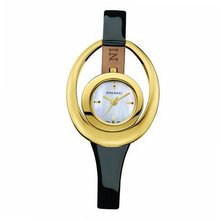 Nina Ricci N030 N030427184 mm Stainless Steel Case Black Leather Mineral