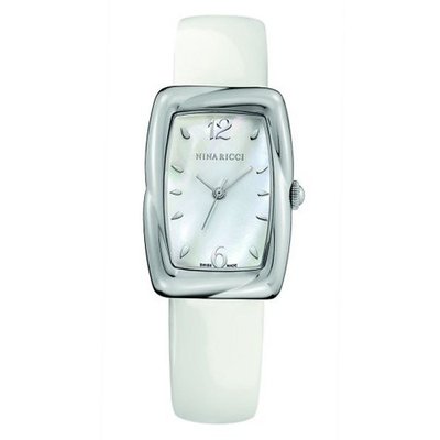 Nina Ricci N032 N032127482 mm Stainless Steel Case White Leather Mineral
