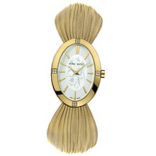 Nina Ricci N035 N03548814 mm Diamonds Gold Steel Bracelet & Case Synthetic Sapphire