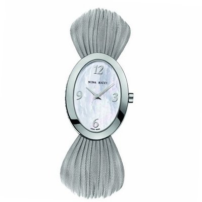 Nina Ricci N035.13.73.1 Stainless Steel Case Draped Bracelet