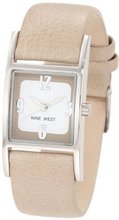 Nine West NW/1295CMCM Square Silver-Tone Cream Strap