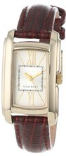 Nine West NW/1336SVRD Gold-Tone Red Strap