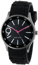 Nine West NW/1543PKBK Gunmetal Black Silicone Strap