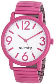 Nine West NW/1571WTPK Bright Pink Expansion Band Bracelet