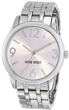 Nine West NW/1579PKSB Light Pink Dial Silver-Tone Bracelet