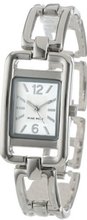 Nine West NW1039SVSB Silver-Tone Rectangular Open-Link Bracelet